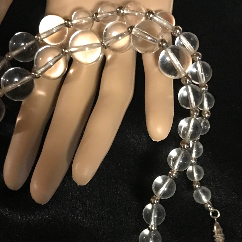 Vintage clear lucite necklace